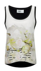 White Floral Camisole Top